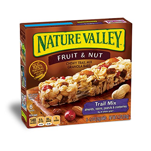 Nature Valley Fruit & Nut Chewy Granola Bars, Trail Mix, 6 Ct, 7.4 Oz
