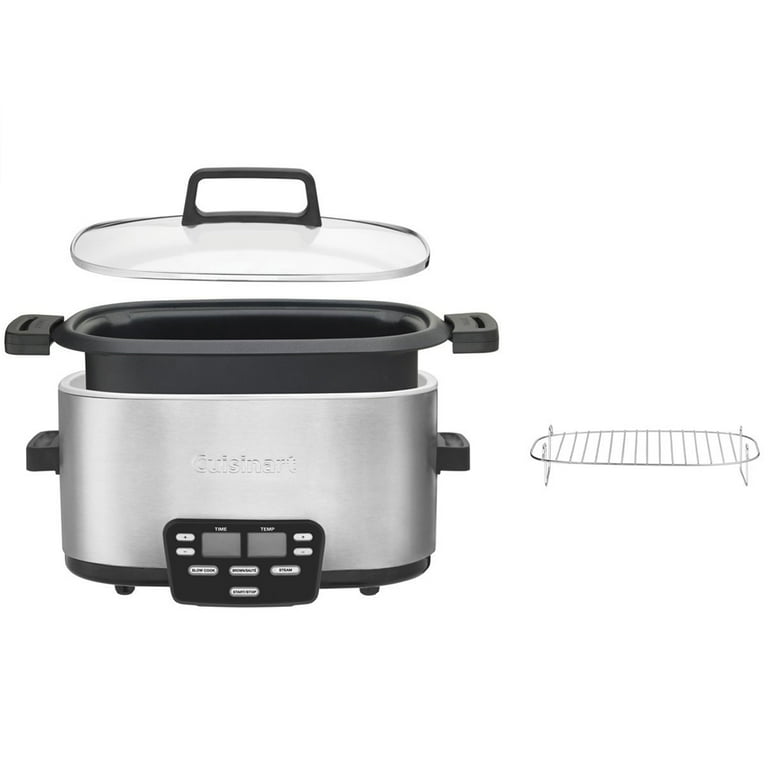 Cuisinart MSC-600 6 Quart 3-In-1 Cook Central Multicooker Slow Cooker  Steamer Bundle with 1 YR CPS Enhanced Protection Pack 