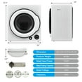thumbnail image 2 of Demifill Compact Electric Tumble Laundry Dryer, Large Capacity and Alternative Heating Electric Dryer, Electric Dryer with Stainless Steel Tub for Indoor, White, 2 of 4