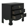thumbnail image 4 of Safavieh Nero 3-Drawer Solid Contemporary Night Stand, Black, 4 of 10