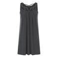 thumbnail image 4 of Vestido de camiseta sin mangas hueco sexy camisola de color sólido de moda de verano para mujer Fridja  hj1156, 4 of 9