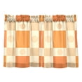 thumbnail image 7 of Yayeee Kitchen Curtains Tier Pair Light Filtering 27"x36" Rod Pocket Short Cafe Window Panel, Geometric Pattern, 7 of 7