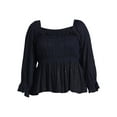thumbnail image 5 of Romantic Gypsy Women's Plus Size Lurex Thread Square Neck Top, 5 of 5