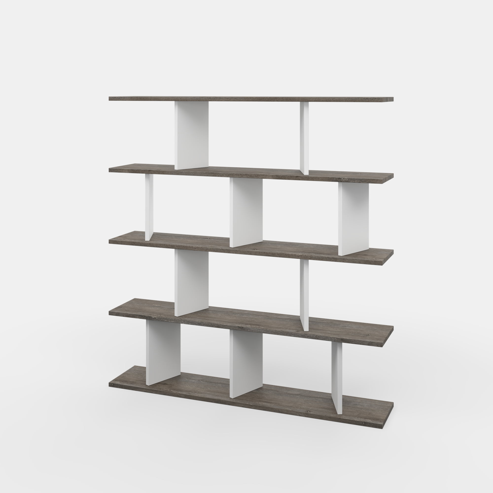 Ada Home Decor Jorin 4 Tier Open Shelf Cube Bookcase, Wenge/White