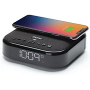 iHome TIMEBASE II Dual Charging Bluetooth Alarm Clock with Wireless and USB Charging