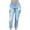 A-Blue, variant on Women's Boyfriend Tapered Leg Jean High Waisted Slim Fit Distressed Ripped Denim Cargo Pants Modern Fashion Trendy