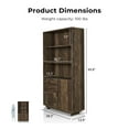 thumbnail image 2 of Furniture of America Cadena Multi-Storage Bookcase, Reclaimed Oak, 2 of 12
