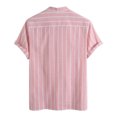 thumbnail image 6 of Mens V Neck T Shirts White Shirts Men T Shirts for Man 2025 Trendy Stripes Mens Shirts Dress Vintage Shirts Short Sleeve Cotton Linen Comfy Loose Fit, 6 of 7
