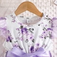 thumbnail image 6 of Lanbubble Girls Floral Tulle Dress Flutter Sleeve Tutu Princess Party Dress 3-7 Years, 6 of 10