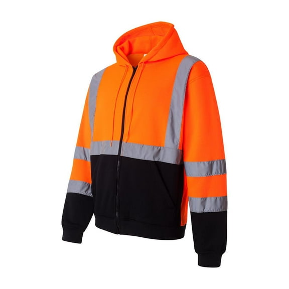 Kishigo Hi-Vis Full-Zip Hooded Sweatshirt