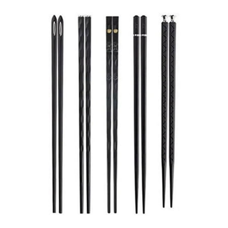 

Clearance!Yadam Stainless Steel Bowl 5Pairs Reusable Chopsticks Chopstick Alloy Chinese Chopstick Plastic Chopstick Kitchen Tableware Set