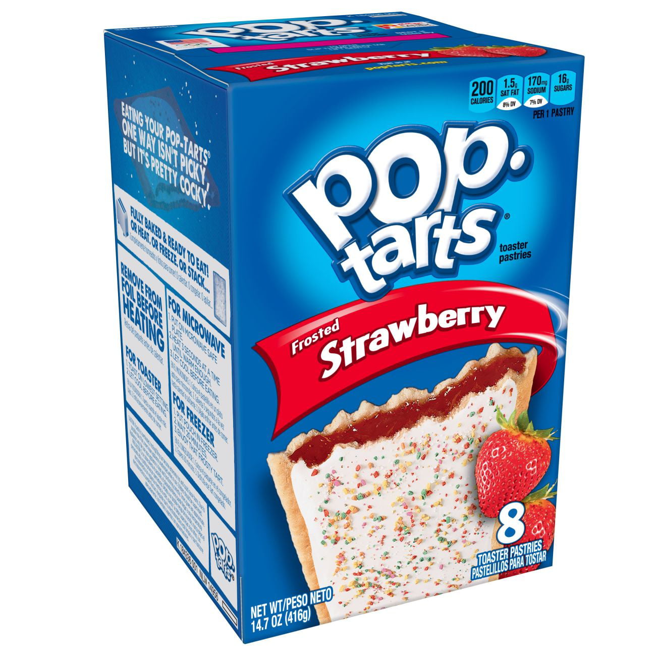 Kellogg S Pop Tarts Breakfast Toaster Pastries Frosted Strawberry 14 7 Oz 8 Ct