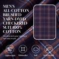 thumbnail image 4 of Vulcanodon Men's 100% Cotton Flannel Pajama Sets, Soft Plaid PJS Long Sleeve Sleepwear 2 Piece Button Down Lounge Set（Burgundy Brown Plaid,Large）, 4 of 6