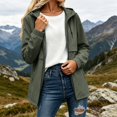 thumbnail image 3 of Windbreaker Jacket Women Spring Fall Long Sleeve Casual Windproof Waterproof Zip Up Hooded Hiking Jackets with Pockets, 3 of 6