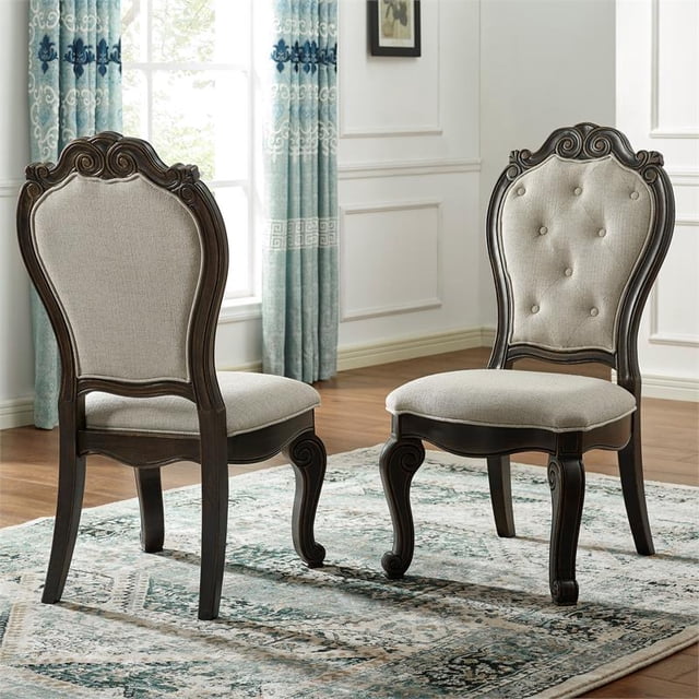 Steve Silver Rhapsody Chaise Latérale Rembourrée Riche en Mélasse Foncée