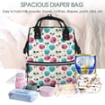 thumbnail image 5 of Fuzoiu heart Skull cute Print Diaper Bag Backpack,Baby Essentials Travel Tote,Multi function Waterproof Diaper Bag, Travel Essentials Baby Bag - Unisex, 5 of 6