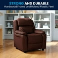 thumbnail image 2 of Flash Furniture Charlie Deluxe Padded Contemporary Brown LeatherSoft Kids Recliner with Storage Arms, 2 of 14