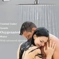 thumbnail image 2 of 12 Inch Rainfall Shower Head Solid Square Ultra Thin Chrome Top Sprayer, 2 of 16
