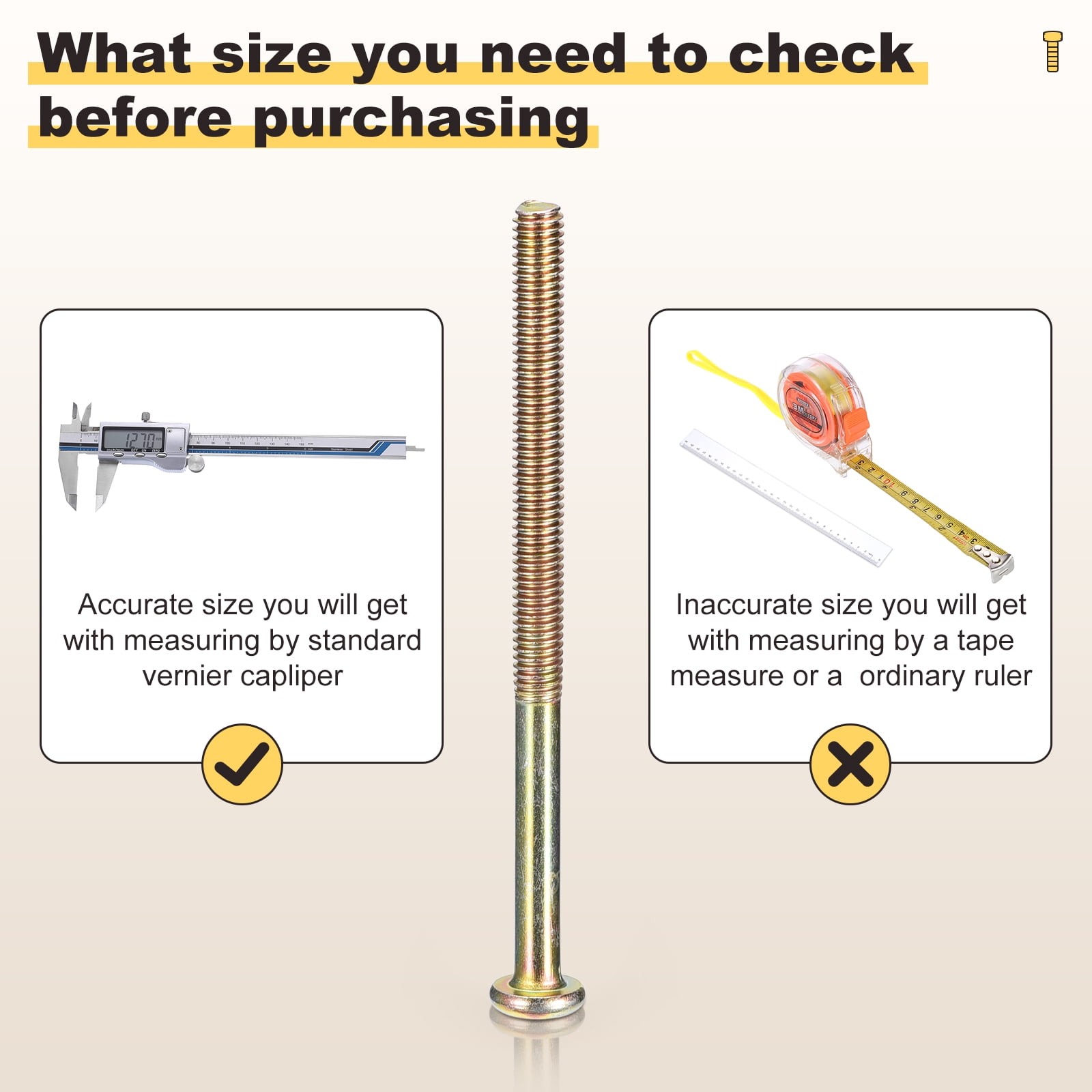 Uxcell Furniture Connector Bolt Cap Nut Kit with Wrench(M6-1x50mm) 20Pcs, Connector Bolt M6