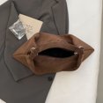 thumbnail image 4 of Bolso Bandolera Perezoso Retro Ante Esmerilado Nuevo Axila Un Hombro para Otoño E Invierno (café), 4 of 9