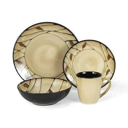 Briar 16-Piece Round Stoneware Dinnerware Set, This 16-piece dinnerware service for four includes 4 each: 11-inch dinner plate, 8-1/2-inch salad plate, 6-inch soup.., By Pfaltzgraff