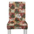thumbnail image 6 of COEQINE Chair Slipcover Set of 6, Removable Universal Fit Parsons Chair Covers, Machine Washable Polyester Spandex Seat Protector for Wedding Home Decor, Christmas Tree Santa Claus Snowman, 6 of 7