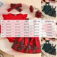thumbnail image 5 of HCNTES Girls Clothes First Christmas Baby Girl Outfit Plaid Clothes Long Sleeve Romper Overall Pinafore Skirt Dress Cute Fall Winter Outfit Girls Cute Christmas Clothes, 5 of 9