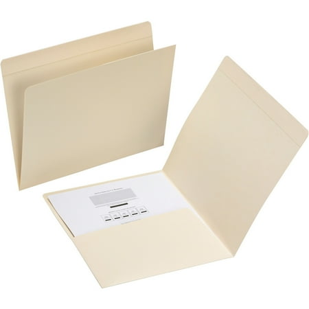 Smead, SMD10315, Top Tab Letter Pocket File Folders, 50 / Box, Manila