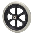 thumbnail image 2 of Wheelchair Wheel 8in PU Walker Caster Replacement Skidproof with Ball Bearing Grey, 2 of 5
