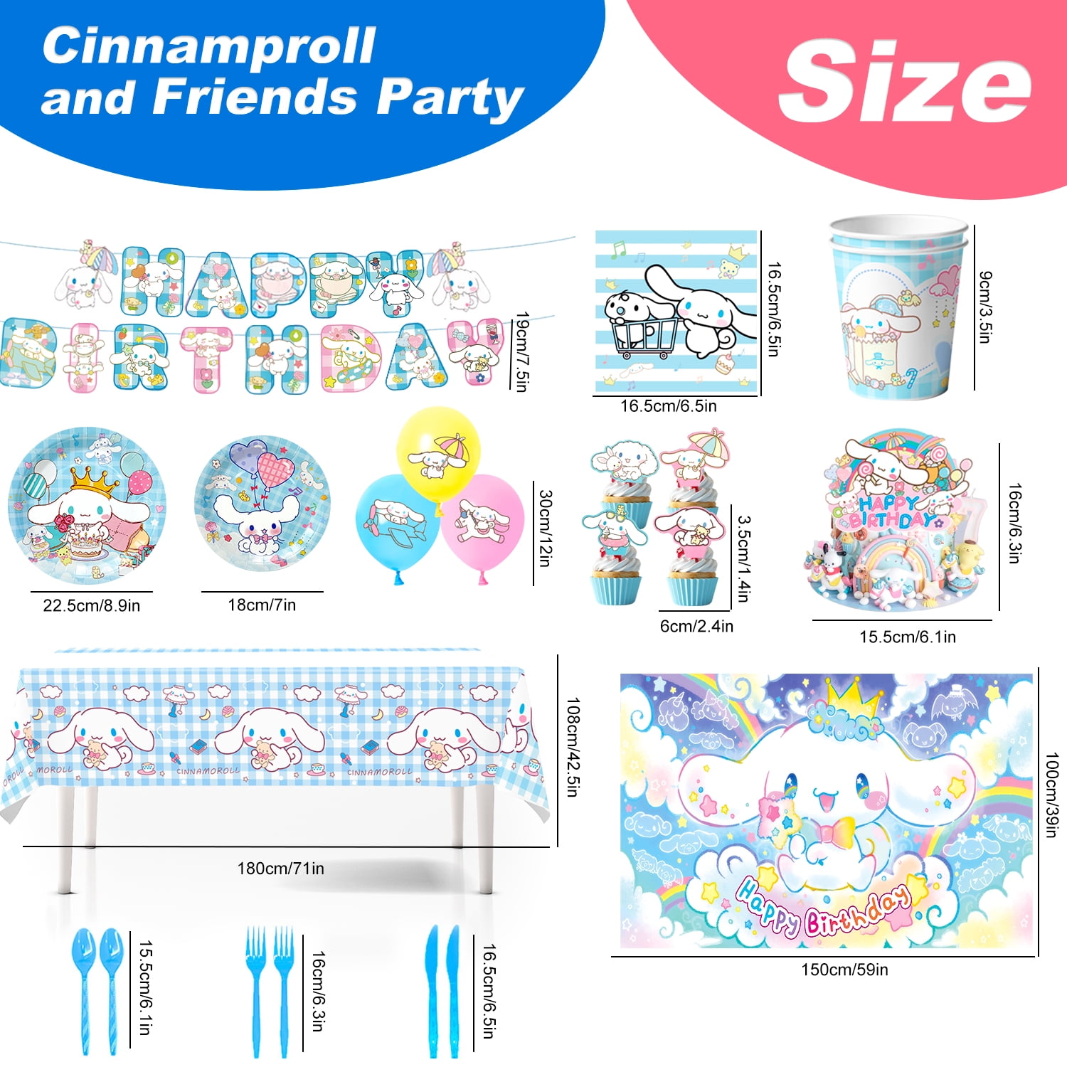 Dog Birthday Party Supplies, 108Pcs Dog Birthday Decorations and Dog Party Tableware Set - Dog Birthday Plates Tablecloths Banners Backdrop etc. for Dog Party