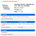 thumbnail image 2 of Fuel Injector Seal Kit - Compatible with 1999 - 2001 Isuzu VehiCROSS 2000, 2 of 2