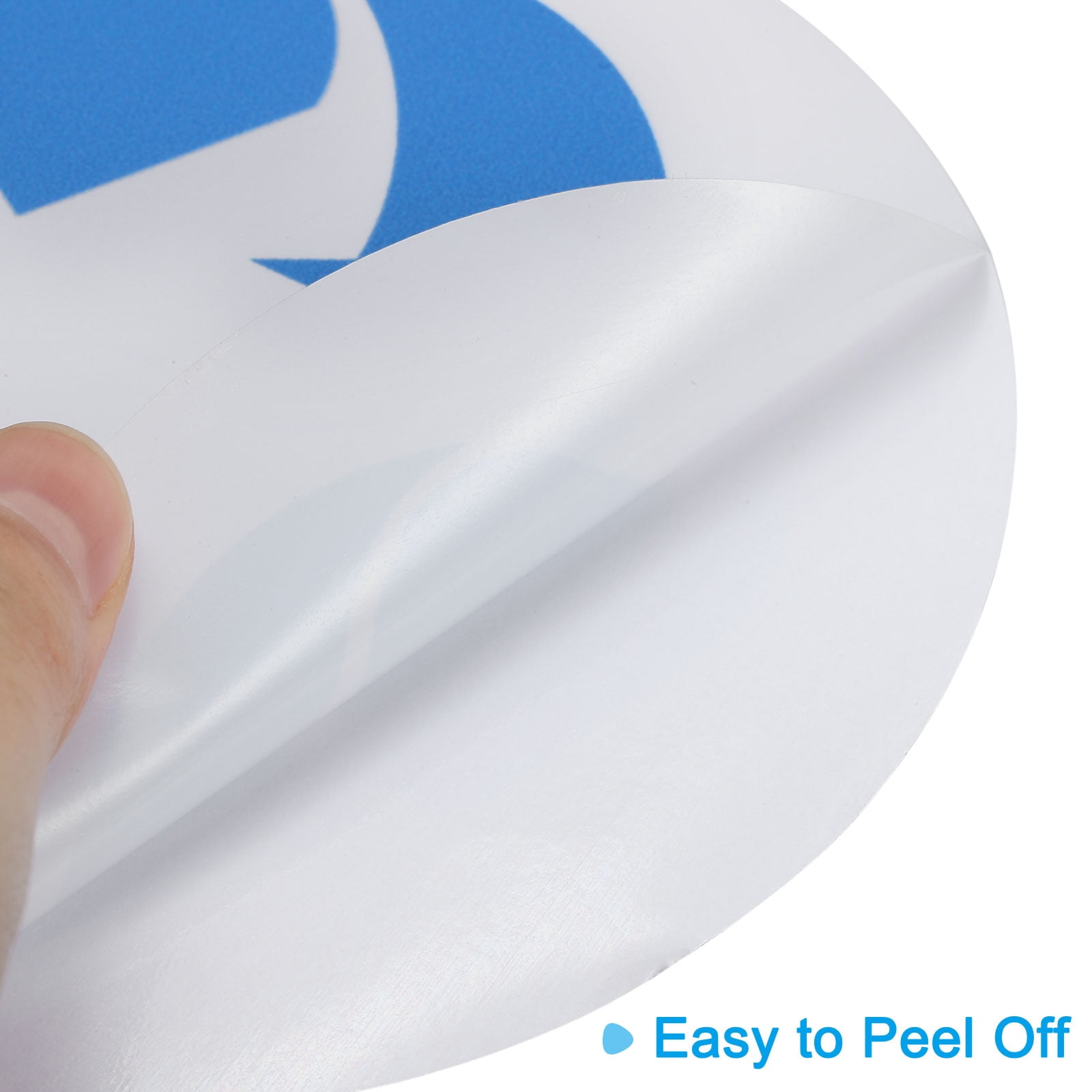 Unique Bargains Self-Adhesive Recycle Garbage Can Label Stickers for Kitchen Blue Black