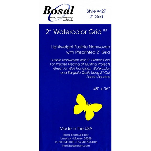 Bosal Quilters Grid 2in Fusible Interfacing - 48in x 1yd