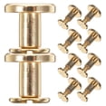 thumbnail image 3 of SHISUYAN 10pcs Leather Rivet Fastening Kit Flat Head Stud Rivets for Scrapbooking Binder Leather Rivets for Book Binding Nail Rivets for Leather Binding Post Screw Sets, 3 of 8