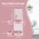 thumbnail image 2 of Soporte para cepillo de dientes de baño con taza, taza multifunción con soporte de cepillo de dientes eléctrico único, estante de almacenamiento para cepillo de dientes (rosa). Feliz Sencillez, 2 of 5