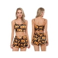 thumbnail image 5 of JYYYBF Women's Halloween Pajamas Set Pumpkin Print Cami Tops with Elastic Waist Shorts Loungewear, 5 of 9