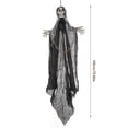 thumbnail image 2 of Halloween Hanging Ghost Decoration Flowing Robe Shackled Skeleton Prop Outdoor Yard Decor Scary Haunted House Party Ornament Spooky Lawn Grim Festival Display , D, 2 of 6