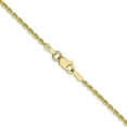 thumbnail image 2 of The Black Bow 1.5mm, 10k Yellow Gold Diamond Cut Solid Rope Chain Necklace, 28 Inch, 2 of 9