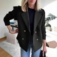 thumbnail image 7 of Women's Fashion Casual Solid Color Patchwork Long Sleeve Jacket for Fall and Winter Wear, Stylish and Comfortable,Black,L, 7 of 7