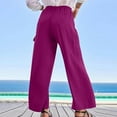 thumbnail image 5 of Summer Savings! Enjoytime Women's Wide Leg Pants with Drawstring Elastic Waist Comfy Loose Palazzo Pants with Pockets Solid Casual Pants for Women, 5 of 7