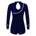 thumbnail image 2 of iiniim Girls Long Sleeve Unitard Biketard Jumpsuit Athletic Dance Gymnastic Leotard Bodysuit Navy Blue 10, 2 of 7