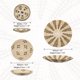 thumbnail image 4 of Cestas para Decoración de Pared Unique Bargains Conjunto de Decoración Bohemias de Pared de Paja Tejida Colgante 3 Piezas, 4 of 7
