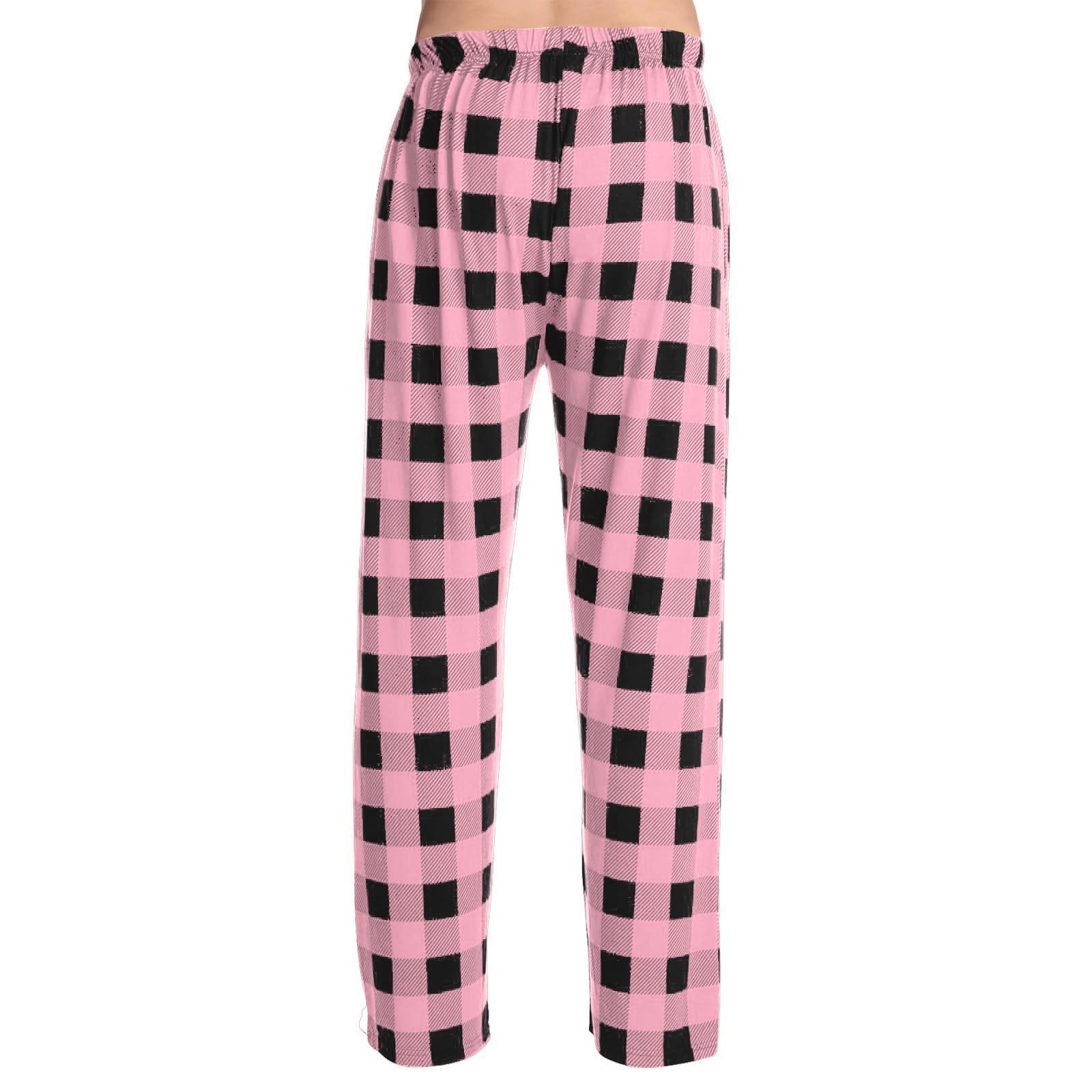 Mens Pink Checkered Pyjamas DENGDENG Pajamas For Men Plaid Pj