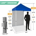 thumbnail image 5 of INTER HUT 5x5 Outdoor Pop up Canopy Gazebo with One Removable Sidewall, Instant Easy Set up Outdoor Canopy Commercial Sun Shelter with Carry Bag, Blue, 5 of 10