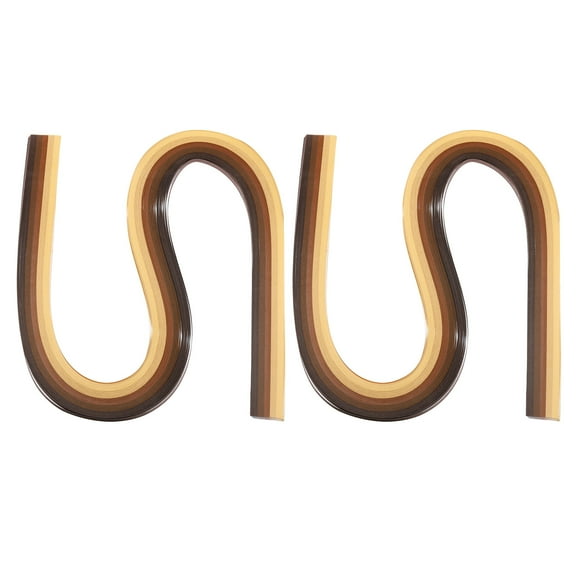 Uxcell 540 x 3mm Rainbow Quilling Strips Paper, Gradient Brown 240 Pcs