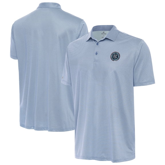 Men's-Antigua White/Aqua New York City FC Rings Polo