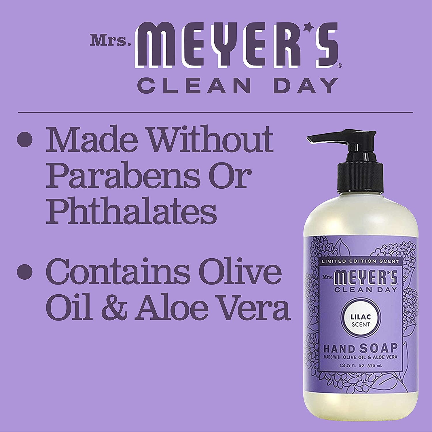 Mrs. Meyer's Liquid Hand Soap Lilac, 12.5 OZ (6 Pack)