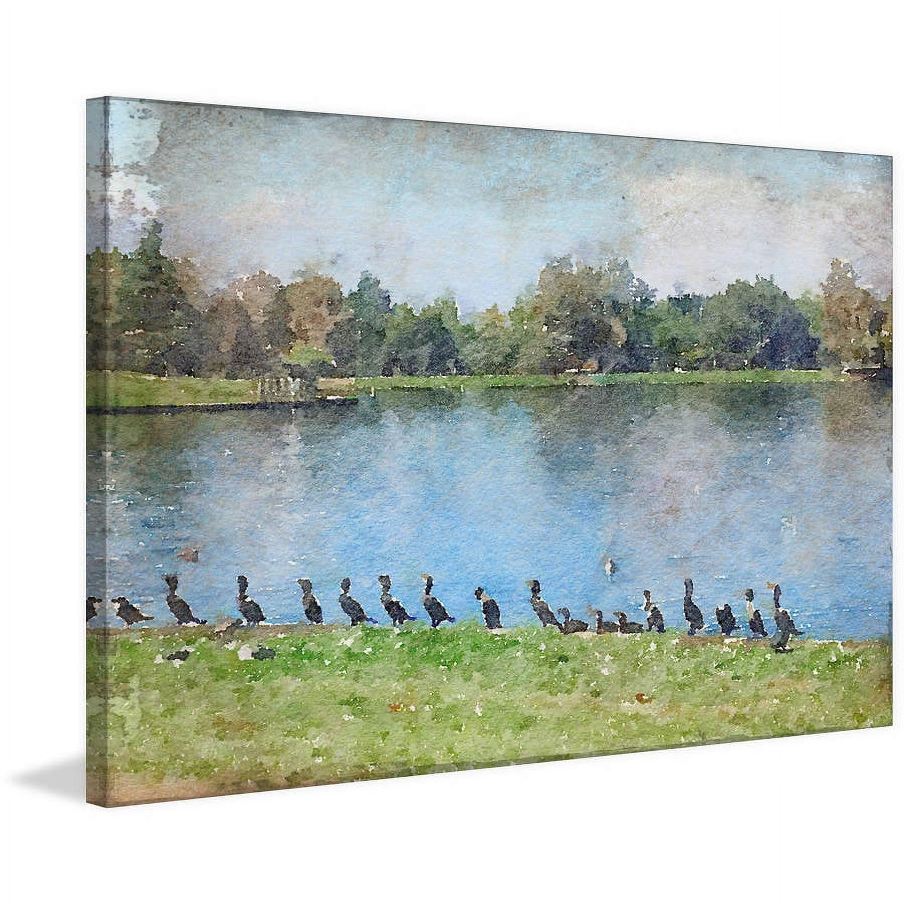 "Spring on the Farm 4" Painting Print on Wrapped Canvas