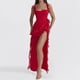 thumbnail image 5 of Vestido de fiesta de señora para mujer Vestido de fiesta de cóctel con volantes divididos Vacaciones en la playa sin espalda FLhrweasw Nuevo, 5 of 7
