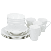 Luxury Hornet Pattern Bone China Dinnerware Set – 16-Piece Elegant Tableware Collection for 4, Durable Lightweight Dining Plates & Bowls